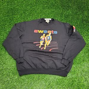 Vintage 90s Seats Marathon Sweatshirt Womens XL 23x24 Black